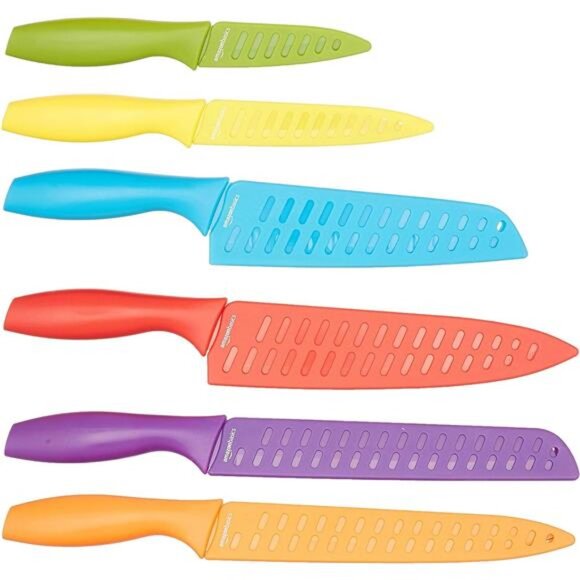 Kitchen 12-Piece Knife Set, 6 Knives with 6 Blade Guards - Picture 2 of 10